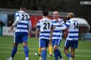 Oxford City players celebrate earlier this month