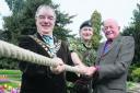 From left, Mayor James Porter, Lt Col Rob Gascoigne, chief of staff at Bicester Garrison, and deputy mayor Richard Mould