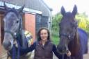 rainer Sophie Leech with Silmi (left) and Croc An Oir, her first runners at Cheltenham