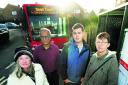 Tina Keenor, Arbabul Chowdhury, Reece West and his mum, Elizabeth Cavanagh, are angry at plans to scrap the 4C bus service from Oxford to Dean Court