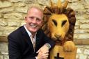 Roaring success: LEO co-founder Dan Andersson with a wooden lion carving used as the company’s symbol