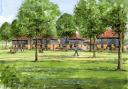 Illustration of new 400 home housing development at Monks Farm in Grove in the Design and Access Statement.