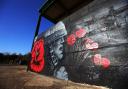 War Mural at Abingdon FC. Picture by Ed Nix