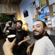 Co-founders James (Jim) Harris and Will Pattison at their coffee shop in Wallingford. Photo credit: Ed Nix