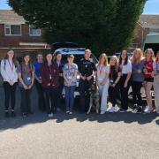 Students visiting the Abingdon station (Thames Valley Police)
