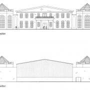 Planning application diagram of the front and back of the motorcycle facility. Photo credit: Vale of White Horse planning portal