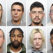 Faces of eight people jailed at Oxford Crown Court in March Pictures: Thames Valley Police