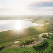 An artist's impression of a potential new reservoir in Abingdon