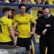 Michael Appleton checks his watch as the final game of the season against Wycombe Wanderers enters injury time, waiting for the celebrations to start as the U’s clinch promotion