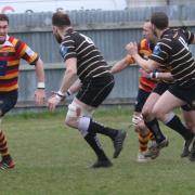 CONSOLATION: Francois Weise scored a late try during Bicester's defeat to Swanage & Wareham