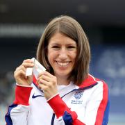 BETTER LATE THAN NEVER: Hatti Archer is all smiles after receiving her upgraded steeplechase silver medal for the 2010 European Championships                                                                                         Picture: Martin
