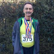 Duncan Talbot with his medals from the UK Masters Championships