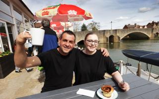 Viktor Kmec and Gemma Price at Abingdon Riverside Cafe
