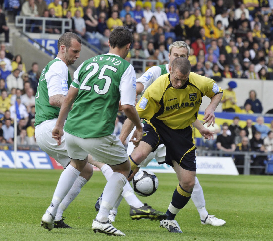 Oxford United goalscorer James Constable against Northwich Victoria in 2009 Picture: David Fleming