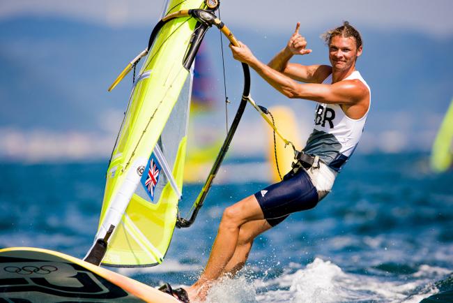 Tom Squires is fifth in the RS:X Windsurfing Picture: Sailing Energy/World Sailing