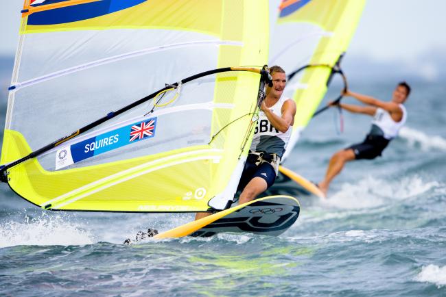 Tom Squires on the final day of regular racing at Tokyo 2020 Picture: Sailing Energy/World Sailing
