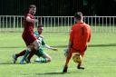 Jack Buchanan gives Wantage Town the lead during their 2-1 defeat at Welwyn Garden City on Saturday Picture: John Wood