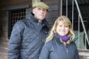 Trainers Alan and Lawney Hill at their Aston Rowant stables