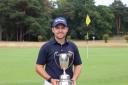 Olly Huggins with the BB&O Amateur Championship trophy