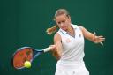 Matilda Mutavdzic on her way to beating Sabina Zeynalova in the girls’ singles at Wimbledon Picture: John Walton/PA Wire