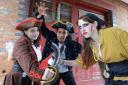PICTURE BY Simon Williams.CATCHLINE Banbury Party.LENGTH Standalone.DATE 05/09/15.BOOKED BY CK 01865 425425.CONTACT n/a.LOCATION Parsons Street, Banbury.Clashing during the Banbury Summer Party which had a pirate theme are left to right Abbie Constable,