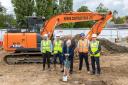 Ishbel Kenningham breaking ground for the new building. Picture: Lord Williams’s School