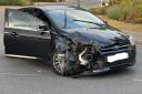 The woman's car after the incident. Picture uploaded to Didcot Community.