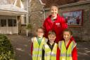 Teachers have encouraged children to wear their high-vis vests and walk to school this month