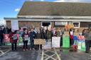 Local residents in the Vale of White Horse District protesting Thames Water's plans for a new reservoir at a community information event on Friday (November 10)