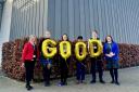 Sudents and teachers at UTC Oxfordshire celebrate their 'good' rating from Ofsted