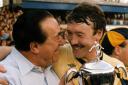 GLORY DAYS: Malcolm Shotton holds the Milk Cup with chairman Robert Maxwell in 1986