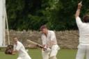 Witney Mills batsman Ross Morgan is adjudged to be caught by Nondies keeper Jonathan Guthrie (left),
