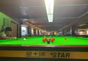 Liang Wenbo in practice at the Oracle Snooker Club in Abingdon