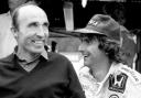 Nelson Piquet (right) and Sir Frank Williams, founder and former team principal of Williams Racing
