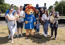 Paddington with a family group from Didcot who had come to celebrate a birthday at the railway centre, as well as meeting him. Picture by Frank Dumbleton
