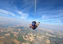 Elderly couple skydive to raise money for charity