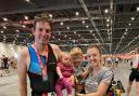 RUNNER: Lawrence Hutton with his family at one of his fundraising events