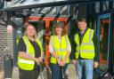 CLEAN: Chelsey Lordan – Officer at Didcot Town Council (organiser of litter pick), Fiona Smart – Volunteer and David Rouane – Didcot Town Councillor and Leader of South Oxfordshire District Council
