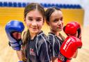 Wantage and Grove young kickboxers Freya Zywko and Grace Blair in their element.