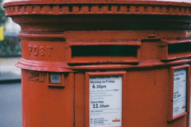 Photograph of a Royal Mail post box. Picture: Pexels