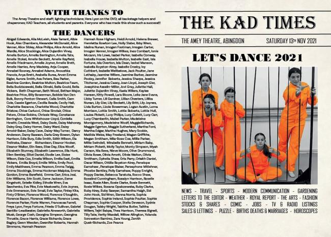 Kinecroft Academy of Dance - 'Let's Dance 2021: KAD News'
