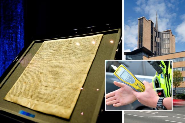 File images of Magna Carta, breathalyser and Seacourt Tower Picture: PA WIRE/NQ