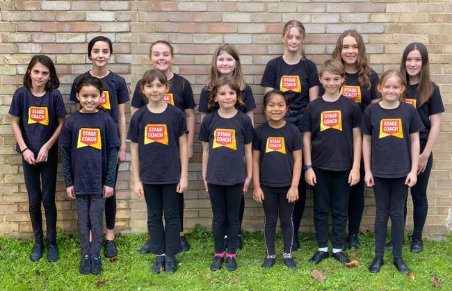 Students from Stagecoach Abingdon who will be performing in the carolling event on Sunday.