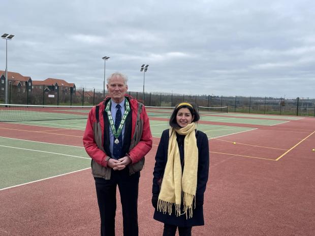 Herald Series: Councillor Avery and Gascoigne on the tennis courts