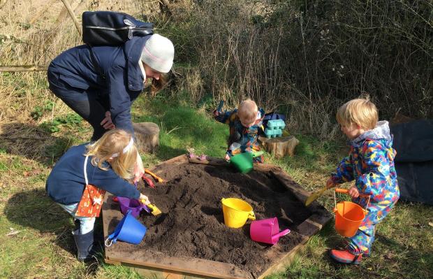 Herald Series: Worm digging at the Environmental Education Centre at the Sutton Courtenay Nature Reserve