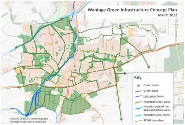 Herald Series: Green Infrastructure Map (Wantage Neighbourhood Plan)