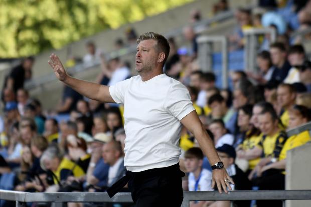 Karl Robinson during Oxford United's win over Cambridge United Picture: David Fleming