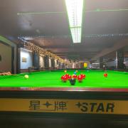 Liang Wenbo in practice at the Oracle Snooker Club in Abingdon