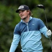 Eddie Pepperell tees off during the third roud at The Belfry – after which he had to withdraw due to a hip problem   Picture: David Davies/PA Wire