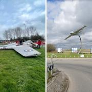 Pic of the plane: John Brown and the second picture from Google Maps